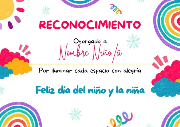 DIPLOMAS DÍA DEL NIÑO