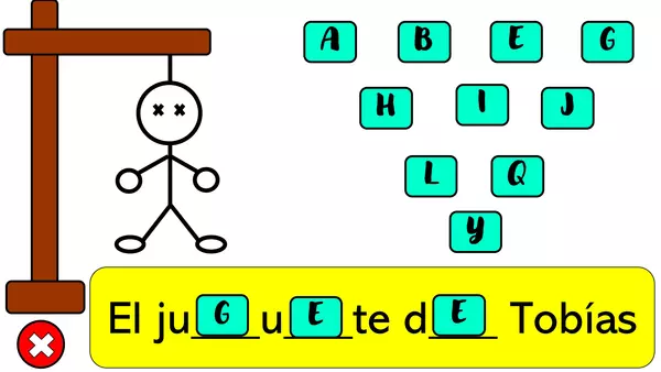 EL AHORCADO (a, c, e, f, g, h, j, l, n, q, s, y)