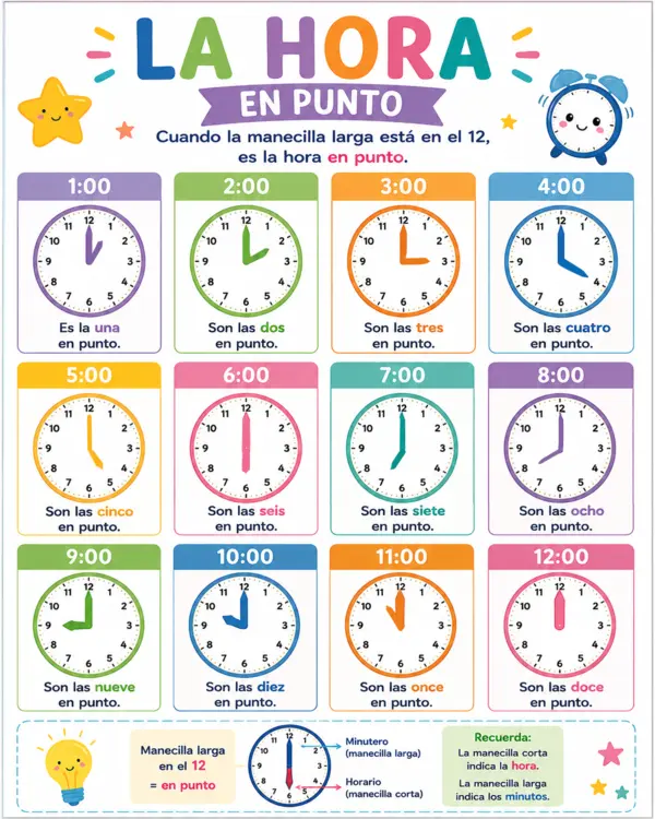 Cartel, póster o afiche La hora en punto
