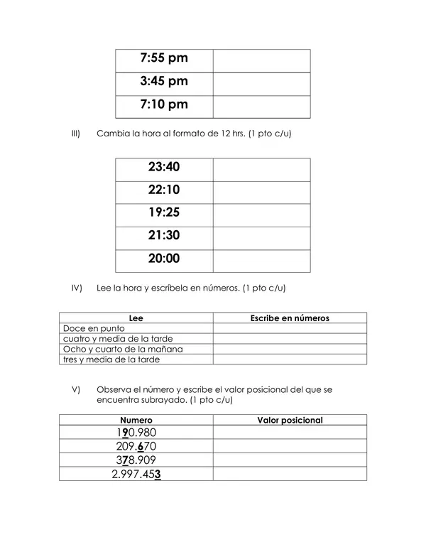 Evaluacion operaciones basicas y la hora