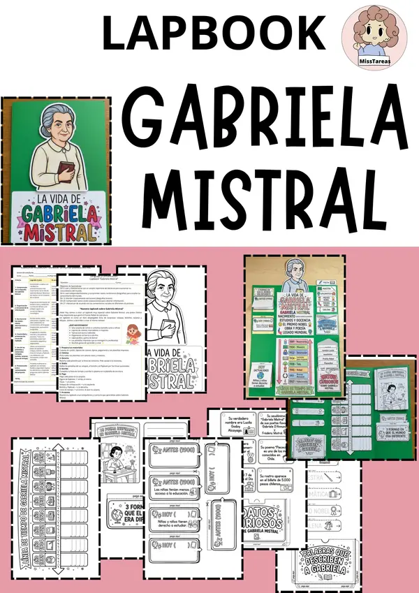Lapbook Biografía de Gabriela Mistral 