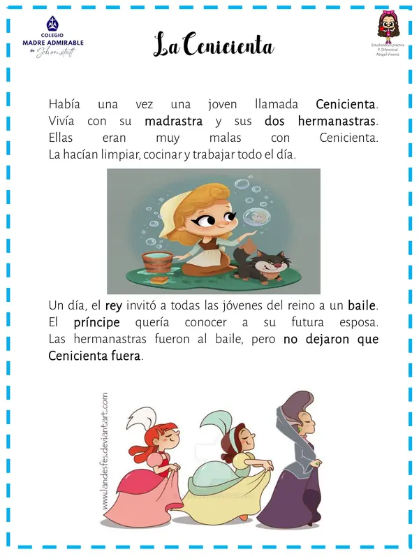 Cuadernillo de actividades “La Cenicienta”