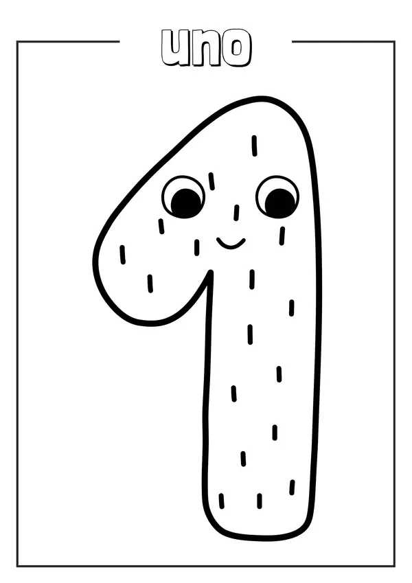 Libro para colorear números