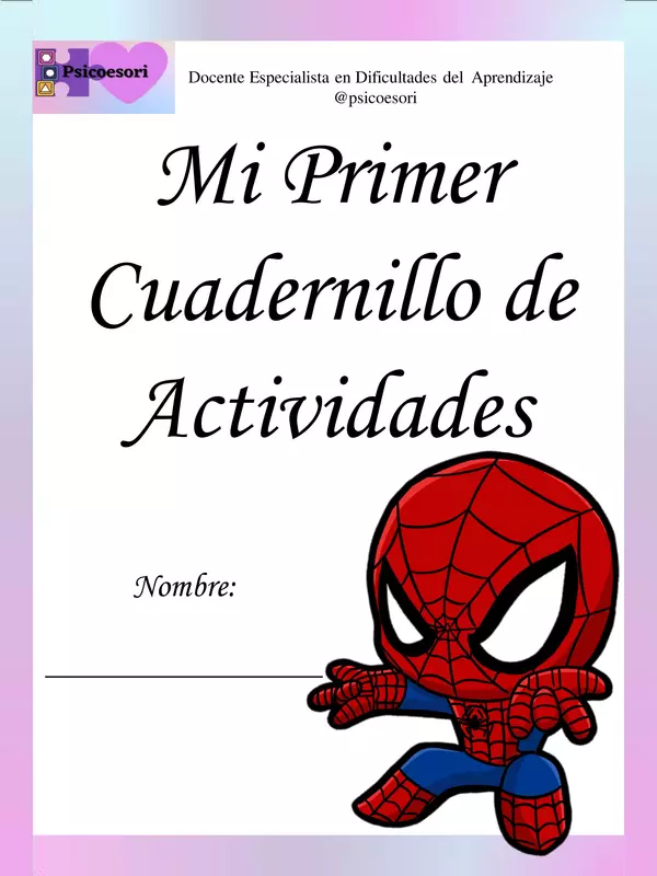 cuadernillo de Spiderman