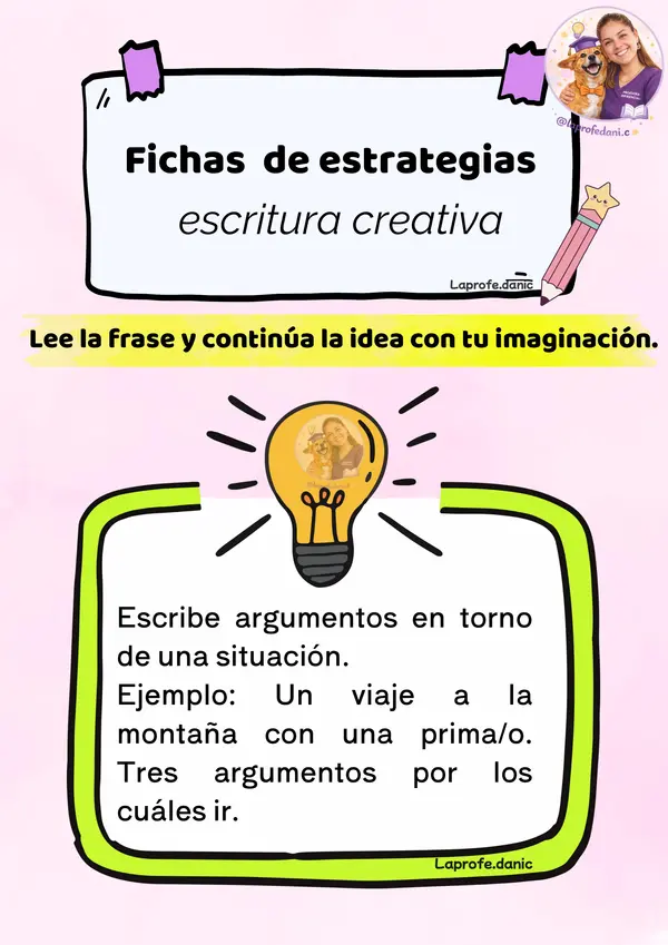 FICHAS DE ESTRATEGIAS "Escritura interactiva" 