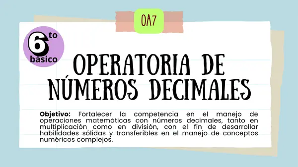 OPERATORIA NÚMEROS DECIMALES 2