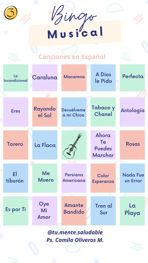 Bingo musical español