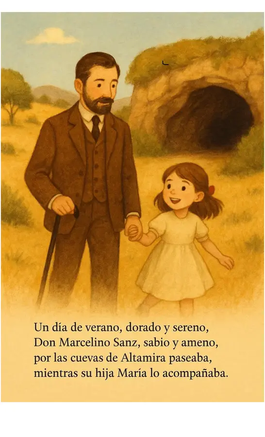 María, Mu y las Cuevas de Altamira. Imagenes del cuento 