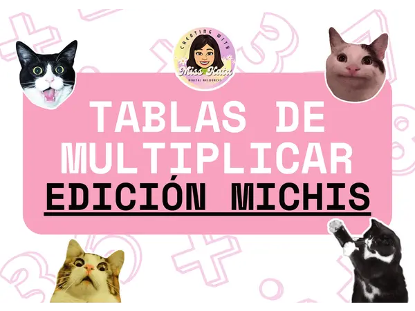 Tablas de multiplicar - versión gatos