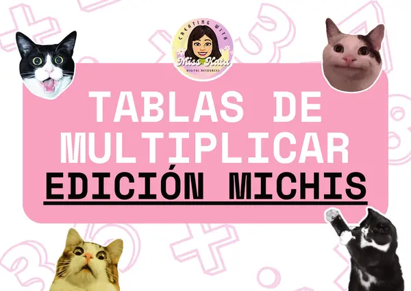 Tablas de multiplicar - versión gatos