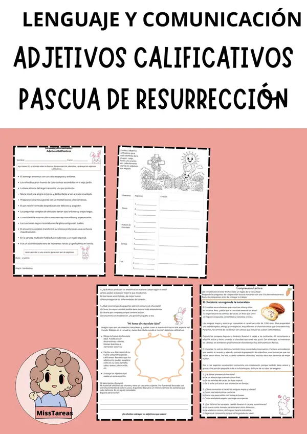 Adjetivos Calificativos + Comprensión Lectora 