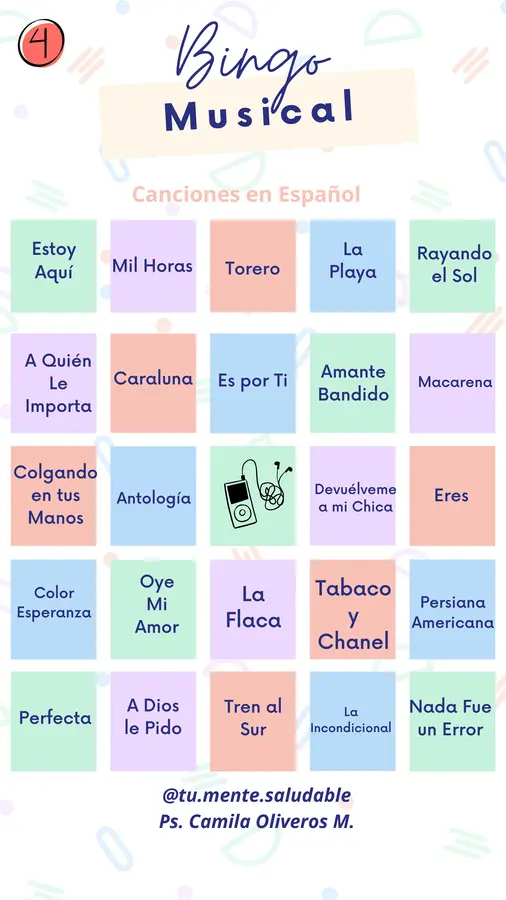 Bingo musical español