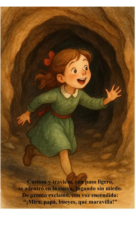 María, Mu y las Cuevas de Altamira. Imagenes del cuento 