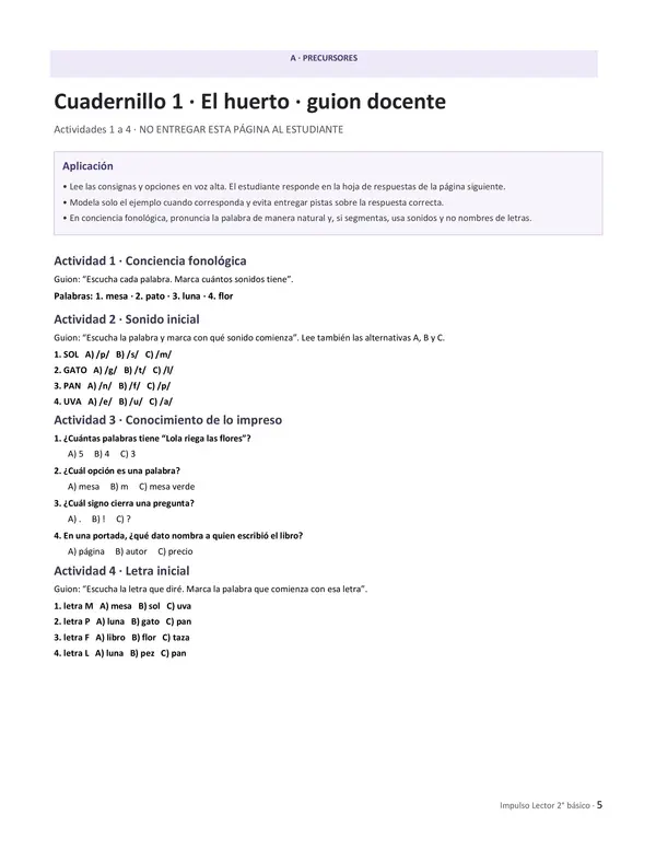 IMPULSO LECTOR 2do básico. - Pack de práctica.