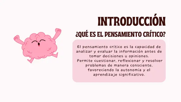 Presentación: Pensamiento crítico para estudiantes