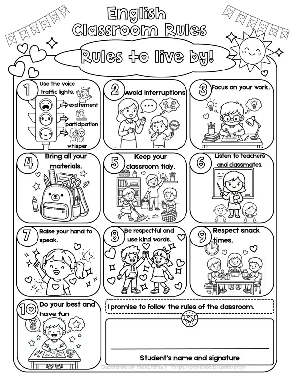 English classroom rules 2026
