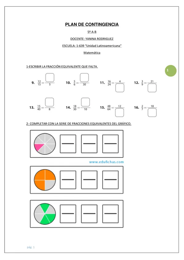 Actividades didáctica de matemática 