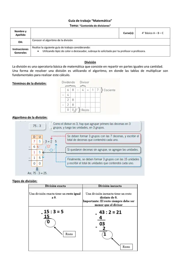 División - matemática