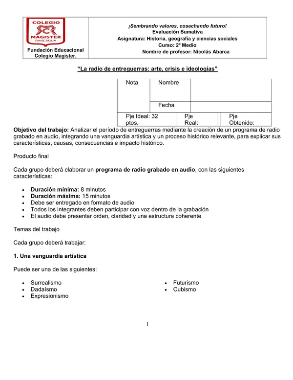 TRABAJO ENTRE GUERRAS