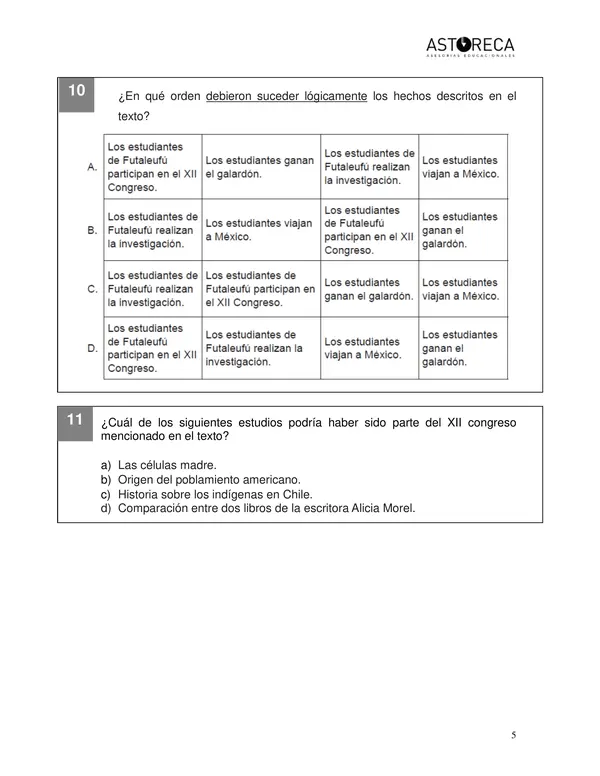 Ensayo Simce 6°to Básico - Lenguaje y Comunicación