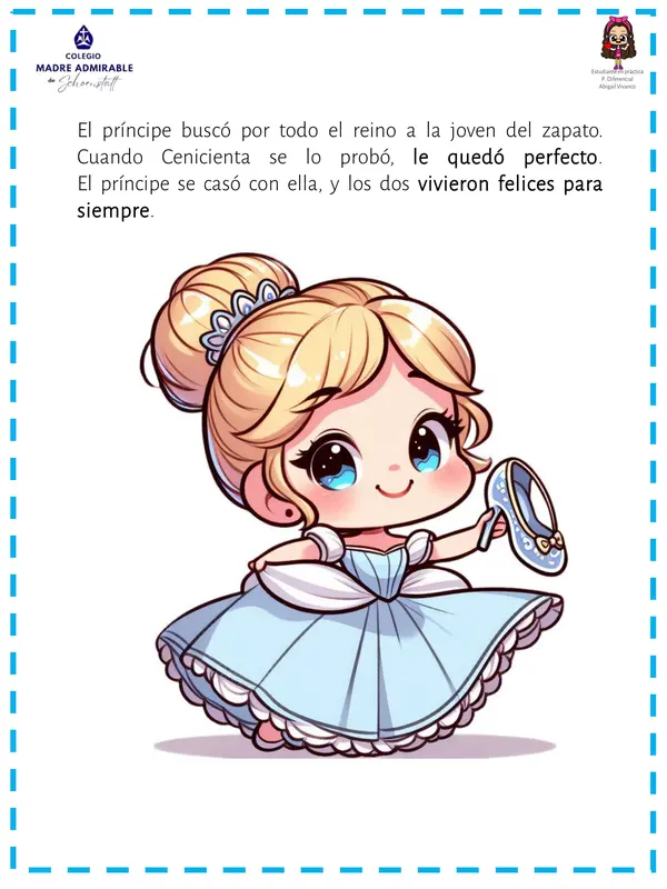 Cuadernillo de actividades “La Cenicienta”