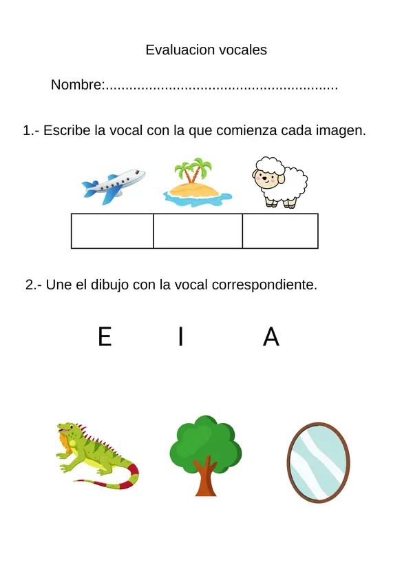 Evaluación vocales