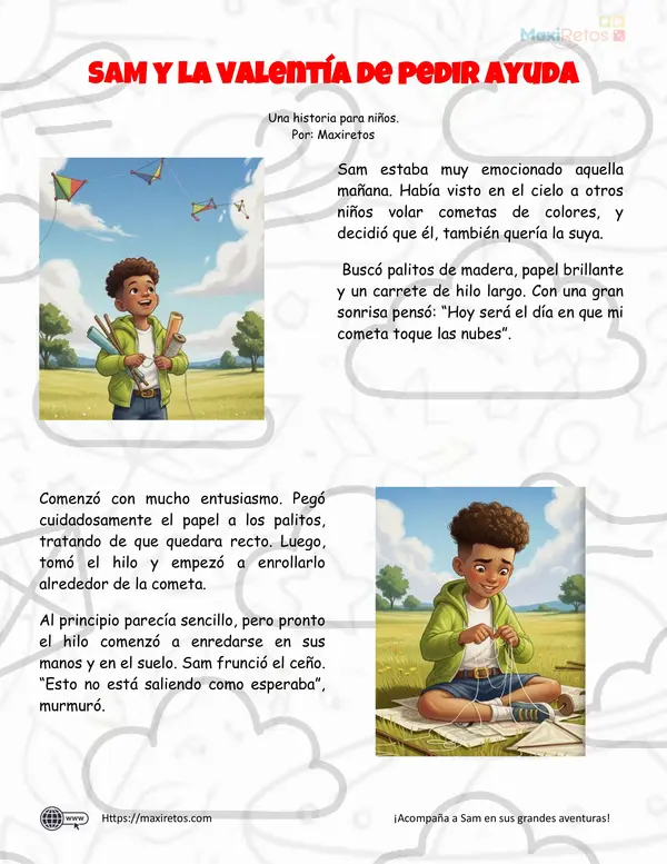 Lectura divertida en familia: SAM y la valentía de pedir ayuda.