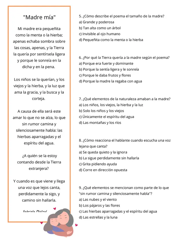 Comprensión Lectora: Poemas