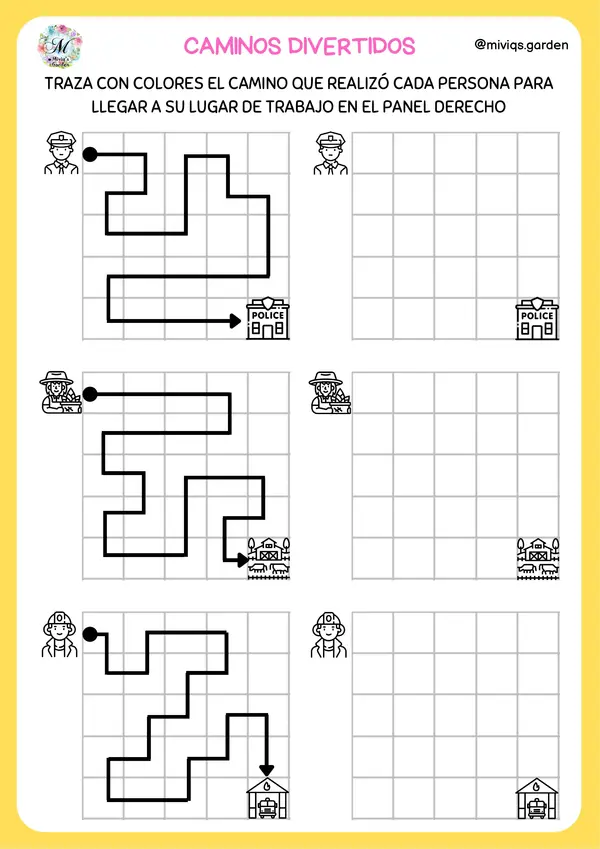 Caminos Divertidos (actividades de atención)