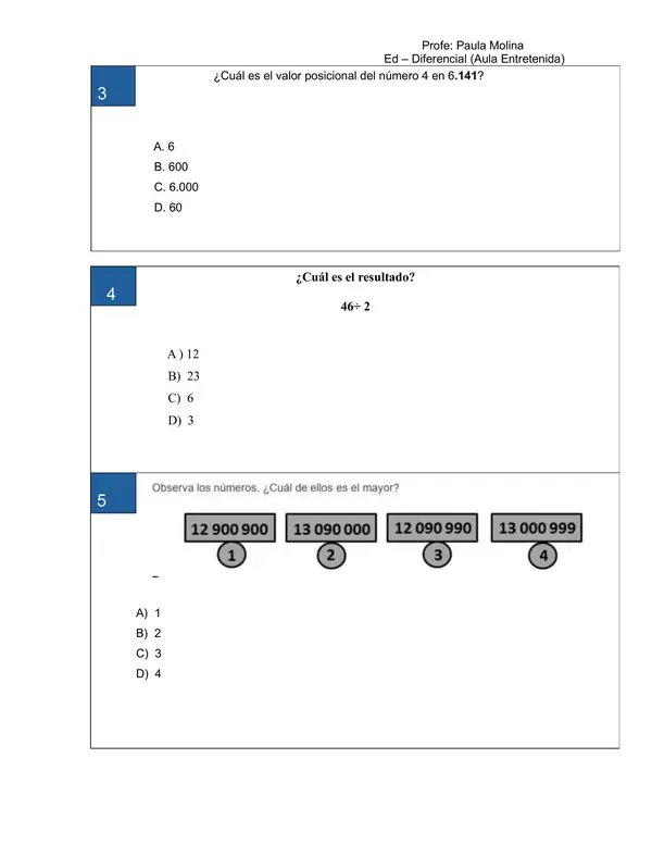 ENSAYO SIMCE  N° 4  6TO BÁSICO MATEMÁTICA 