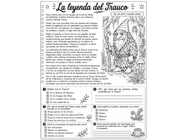 📚 Leyendas Chilenas | Comprensión Lectora 4° Básico