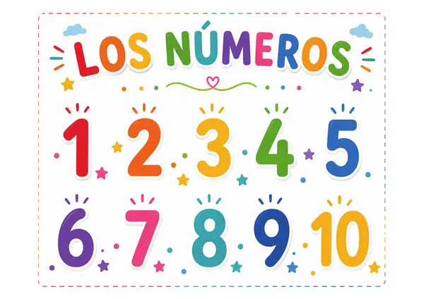 Lámina Educativa “Los Números” 1–10 🌈 | Aprendizaje Infantil Divertido