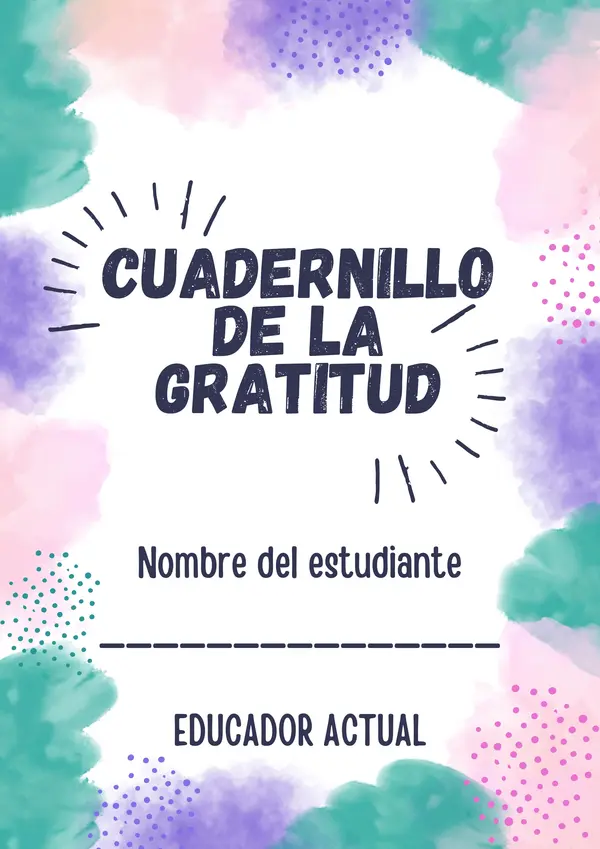 Cuadernillo de la gratitud