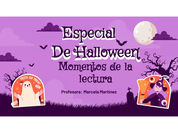 Estrategia de comprensión lectora: Momentos de la lectura especial de Halloween