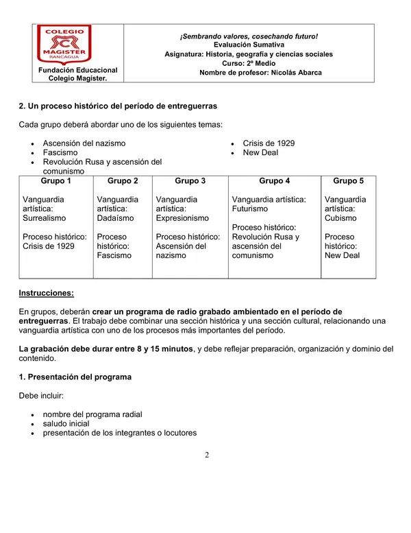 TRABAJO ENTRE GUERRAS