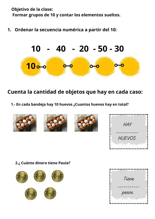 Guía de aprendizaje de matemática primero básico 