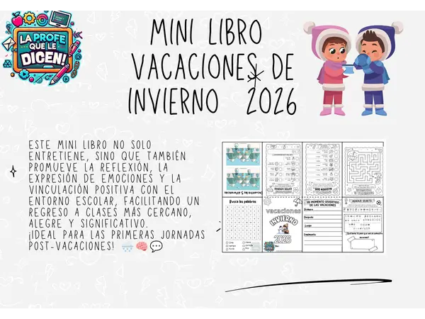 🎒✨ ¡Conecta con tus estudiantes a la vuelta de vacaciones con este entretenido mini libro! ✨🎒