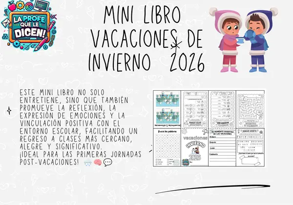🎒✨ ¡Conecta con tus estudiantes a la vuelta de vacaciones con este entretenido mini libro! ✨🎒