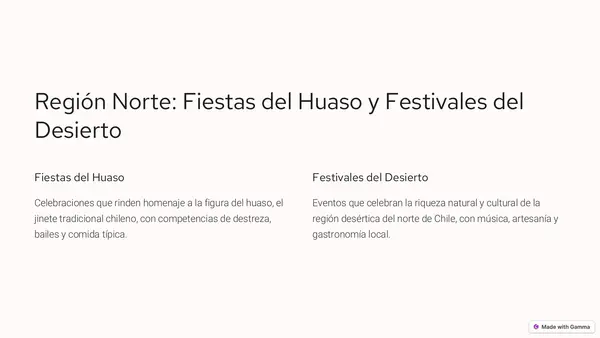 Fiesta Tradicionales en Chile (zona norte y un poquito más)