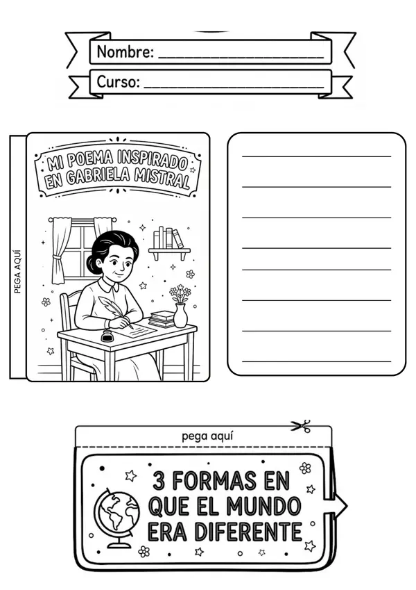 Lapbook Biografía de Gabriela Mistral 
