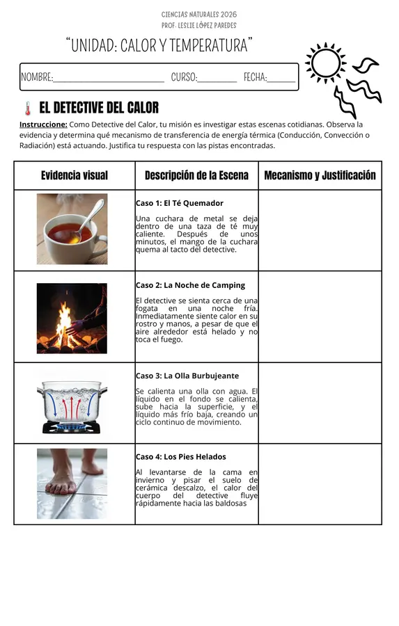 Guía: Calor y Temperatura
