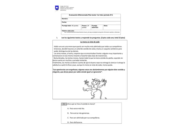 PRUEBA DIFERENCIADA DE LENGUAJE