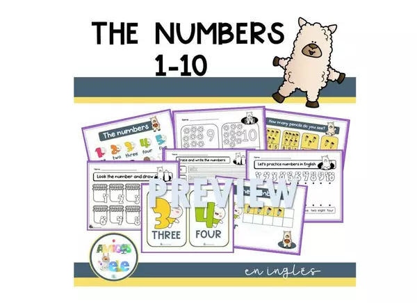 Mini book-The numbers 1-10