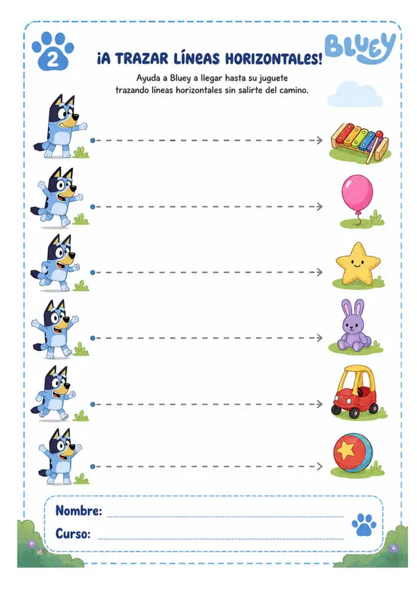 Grafomotricidad Bluey 