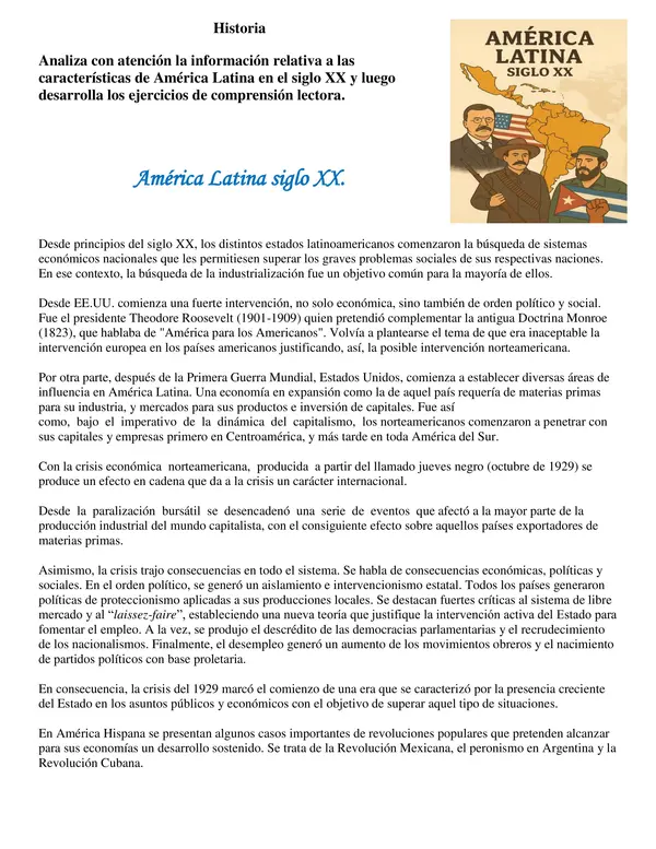 América Latina. Siglo XX