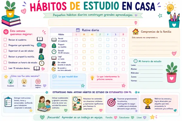 Pequeños hábitos diarios construyen grandes aprendizajes. 