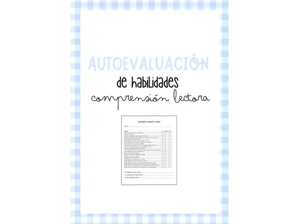 Autoevaluación de Habilidades de Lectura