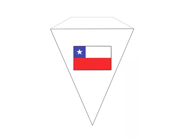 Banderines Fiestas Patrias: "Viva Chile"