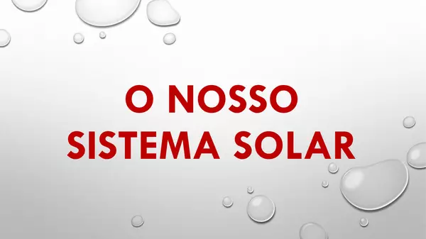 O sistema solar (em portugués)