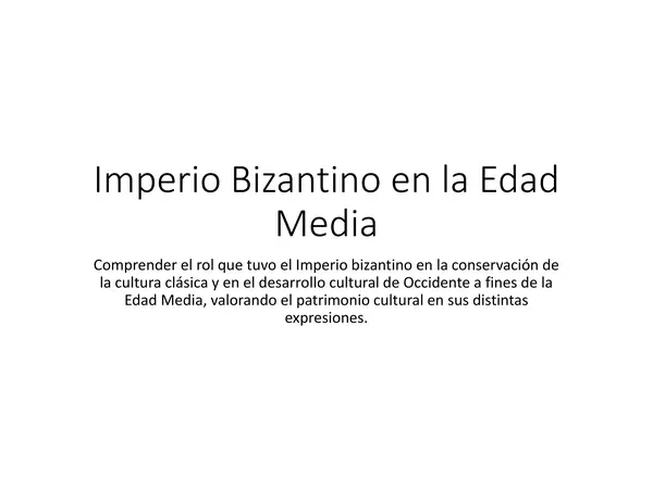 El imperio bizantino